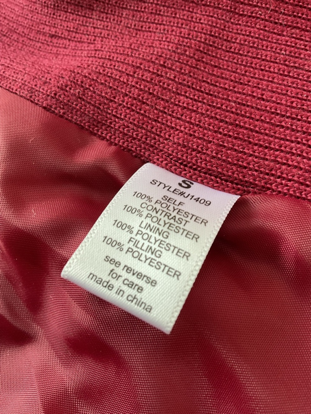 Active USA Burgundy Quilted Vest Gold Zip Knit Side Panels Women S NWT - Picture 11 of 14